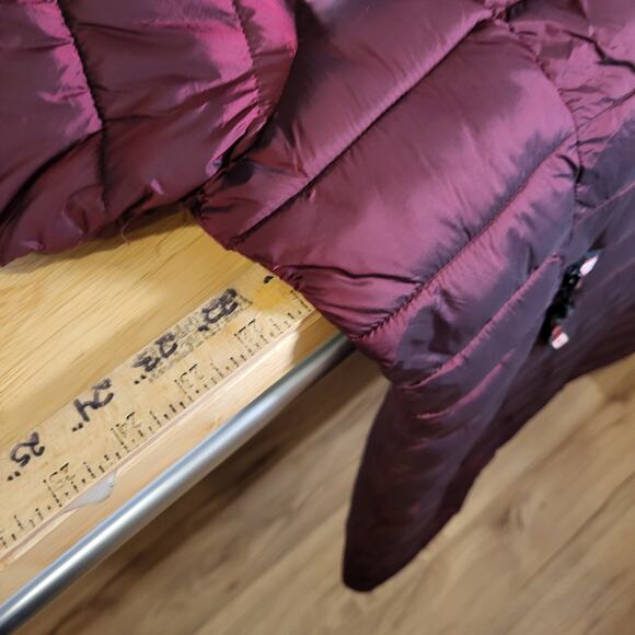 Canada Weather Gear Long Midi Puffer Hooded Jacket Pockets 21"p2p - Picture 9 of 12